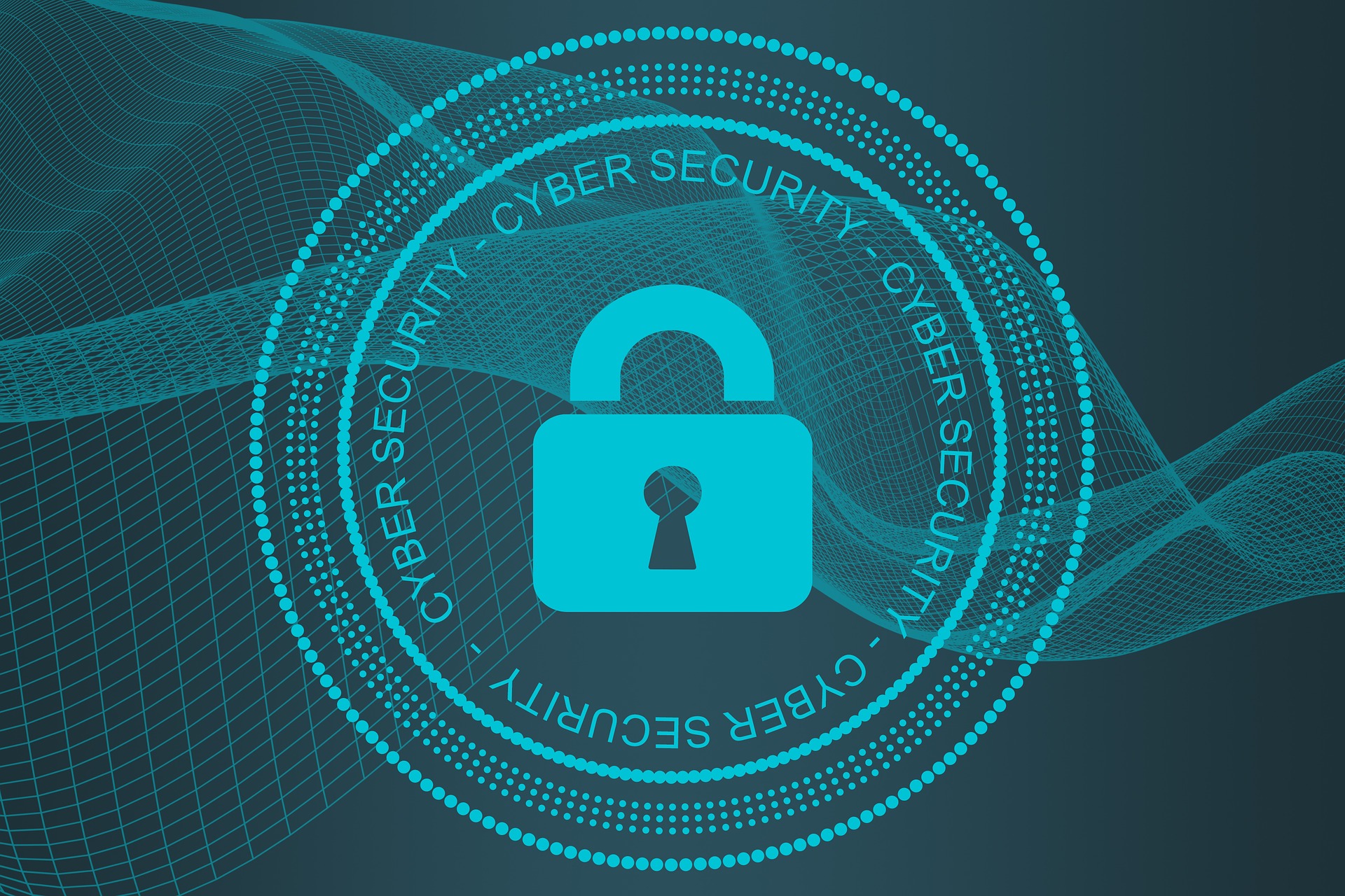 Digital padlock symbol representing cyber security in industrial control systems